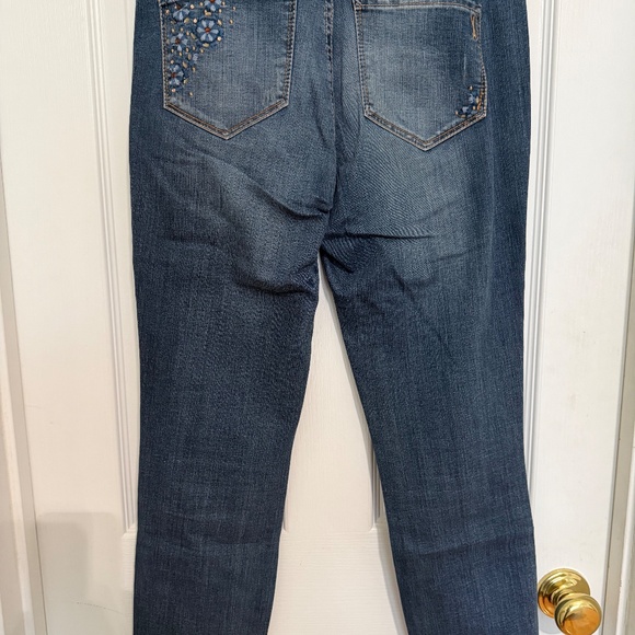 Vintage America Blues Boho Skinny Embroidered Jean. - Picture 2 of 4